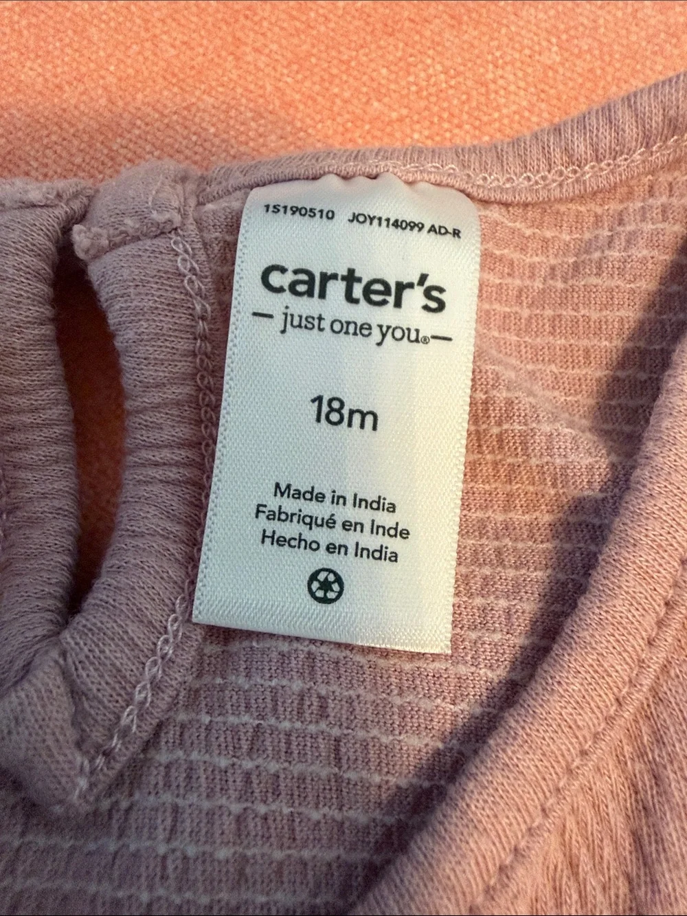 Carter's Dusty Mauve Knit Dress with Floral Cream Leggings 18m